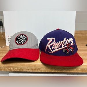 TORONTO RAPTORS NBA BASKETBALL HAT LOT X2 MITCHELL & NESS